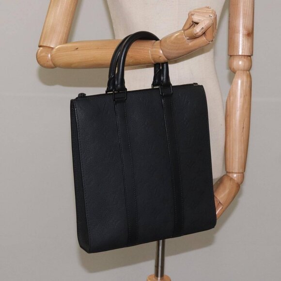 LOUIS VUITTON Monogram Taurillon Clemence Sac Plat Cloth Bag M21884 Auth PP196 - Picture 7 of 15